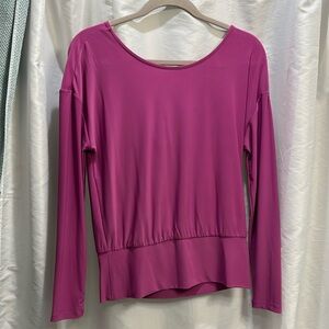 Women’s WHBM Long Sleeve Matte Jersey Tie Back Shirt. Size XS